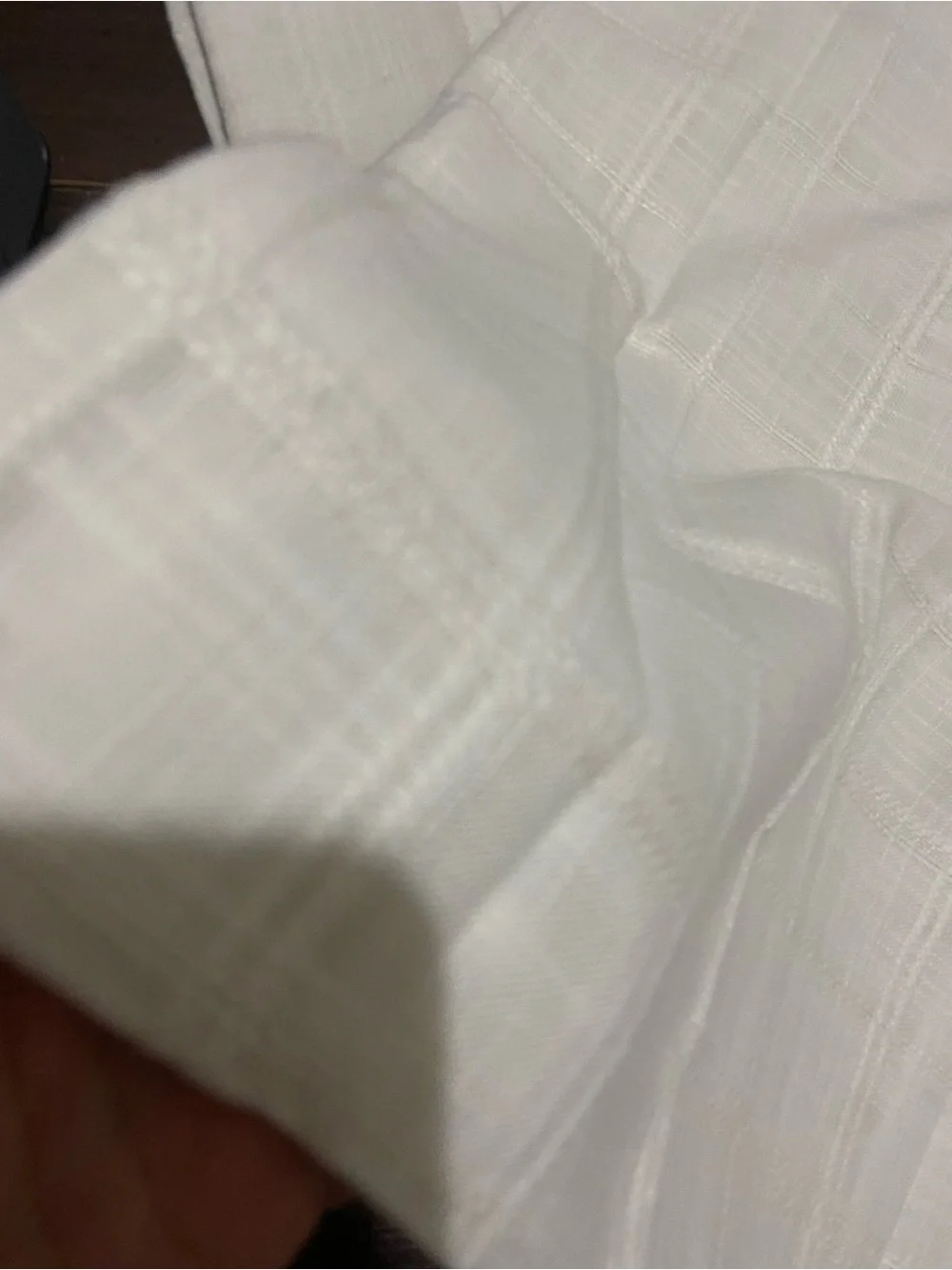 Ramie checkered throw pillowcase - off-white - Square 21”- 2 pieces Pack
